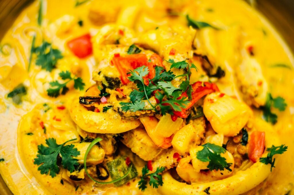 pexels-photo-23428078-23428078 Seafood Curry with Octopus and Sprinkled with Parsley